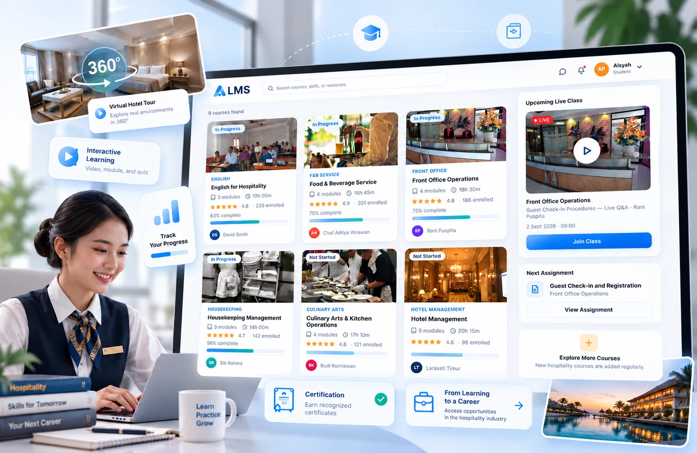 Learning Management System — dashboard